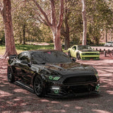 Oracle 15-17 Ford Mustang V6/GT/Shelby DRL w/ Halo Kit - ColorSHIFT w/ Simple Controller - 2267-504