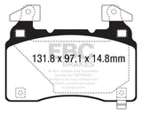 EBC 12+ Tesla Model S Electric Greenstuff Front Brake Pads - DP23028