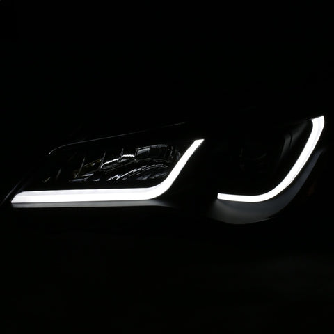ANZO Projector Headlights With Plank Style Design Black w/Amber 15-16 Toyota Camry (4DR) - 121518