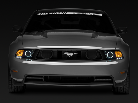 Raxiom 10-12 Ford Mustang w/ Headlights CCFL Halo Projector Headlights- Black Housing (Clear Lens) - 101685