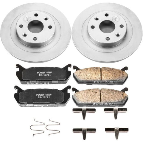 Power Stop 91-96 Ford Escort Rear Z17 Evolution Geomet Coated Brake Kit - CRK770
