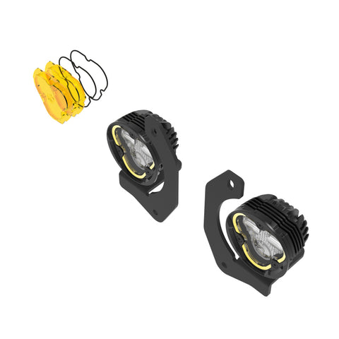 KC HiLiTES FLEX ERA 3 Dual Mode SAE Fog Lights - 2-Light Master Kit for Jeep JK/JL/JT Steel Bumpers - 97149