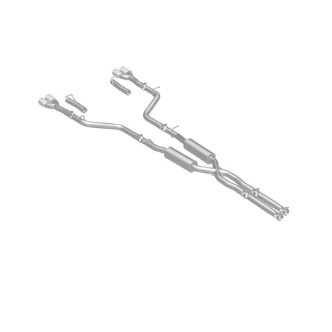 MagnaFlow Cat-Back, SS, 2.5in, Quad Split Rear 3.5in Tip 2015 Dodge Challenger 3.6L V6 - 19217