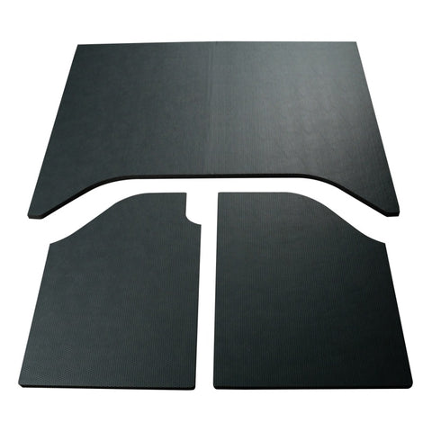 DEI 07-10 Jeep Wrangler JK 2-Door Boom Mat Headliner - 3 Piece - Black Leather Look - 50156