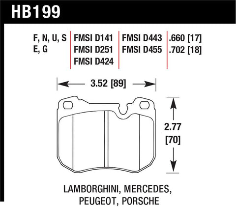 Hawk 77-84 &86-88 Porsche 924 / 78-81 928 / 83-89 944 Blue 9012 Front Race Brake Pads - HB199E.702