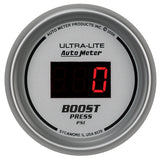 Autometer Ultra-Lite 2-1/16in 5-60 PSI Digital Boost Pressure Gauge - Silver - 6570