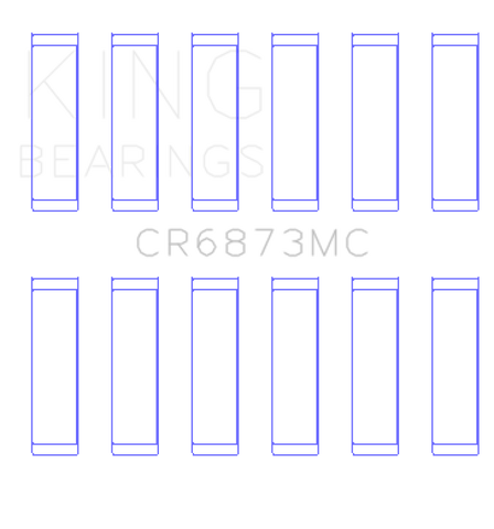 King Toyota 2Gr-FE/ 3GR-FE Polymer Coated (Size 0.05) Connecting Rod Bearing Set - CR6873MC0.5