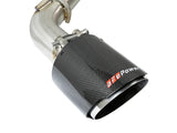aFe POWER Takeda 2.5in 304 SS Axle-Back Exhaust w/ Carbon Fiber Tips 17-19 Infiniti Q60 V6-3.0L (tt) - 49-36133NM-C