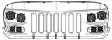 Oracle VECTOR Series Full LED Grille - Jeep Wrangler JK - NA - 5817-PRO