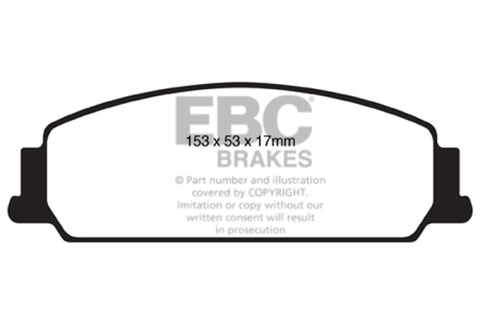 EBC 08-10 Pontiac G8 3.6 Bluestuff Front Brake Pads - DP51833NDX