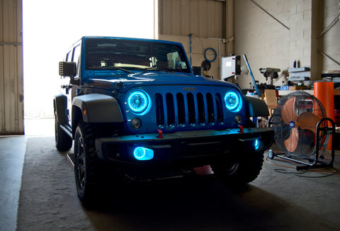 Oracle Jeep Wrangler 07-17 Halo Kit - ColorSHIFT w/ 2.0 Controller - 2665-333