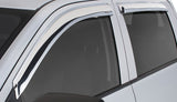 Stampede 2009-2018 Dodge Ram 1500 Extended Cab Pickup Tape-Onz Sidewind Deflector 4pc - Chrome - 6251-8