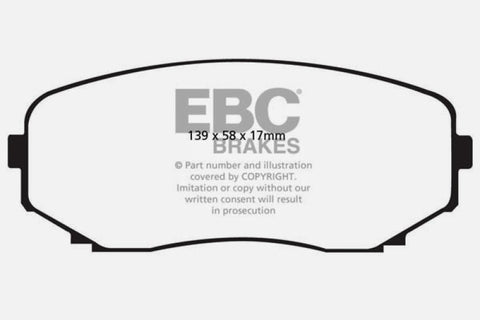 EBC 11-14 Ford Edge 2.0 Turbo Ultimax2 Front Brake Pads - UD1258