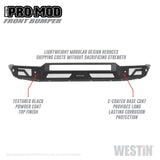 Westin 15-19 Chevrolet Silverado 2500/3500 Pro-Mod Front Bumper - Textured Black - 58-41165