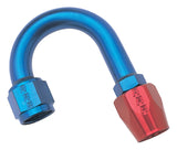 Russell Performance -12 AN Red/Blue 180 Degree Full Flow Hose End (1-1/2in Centerline Radius) - 610290