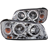 ANZO 2002-2003 Nissan Maxima Crystal Headlights w/ Halo Chrome - 121202