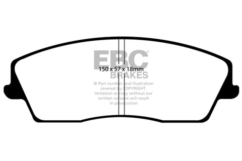 EBC 05-09 Chrysler 300 2.7 Redstuff Front Brake Pads - DP31723C
