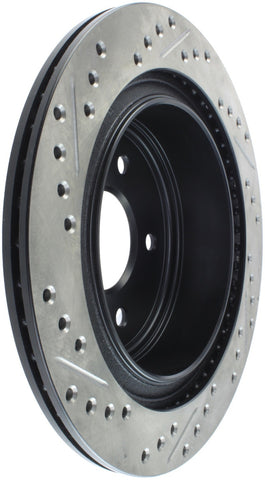 StopTech 03-05 350Z / 03-04 G35 / 03-05 G35X SportStop Slotted & Drilled Rear Left Rotor - 127.42077L