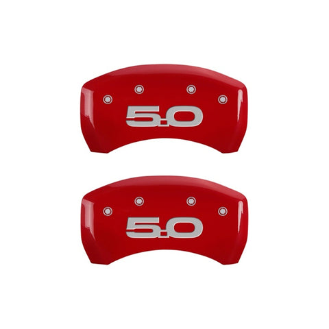 MGP Rear set 2 Caliper Covers Engraved Rear 2015/50 Red finish silver ch - 10203RM52RD