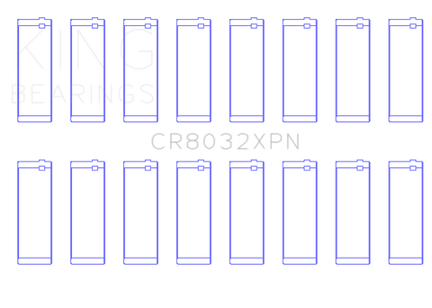 King Chrysler 345, 370 16v (Size +.25) Connecting Rod Bearing Set - CR8032XPN0.25