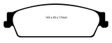 EBC 09-14 Cadillac Escalade 6.0 Hybrid Greenstuff Rear Brake Pads - DP61780