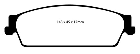 EBC 09-14 Cadillac Escalade 6.0 Hybrid Greenstuff Rear Brake Pads - DP61780