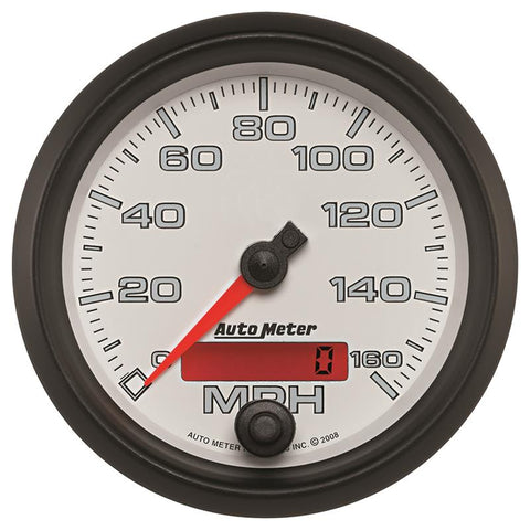 Autometer Pro-Cycle Gauge Speedometer 3 3/8in 160Mph Elec. Programmable White - 19589