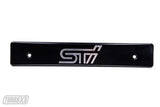 Turbo XS 15-17 Subaru WRX/STi Billet Aluminum License Plate Delete Black Machined STi Logo - WS15-LPD-BLK-STI