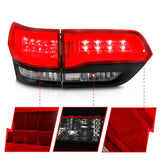 ANZO 2014-2016 Jeep Grand Cherokee LED Taillights Red/Clear - 311268
