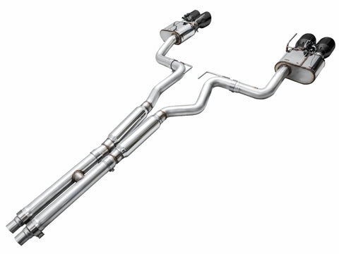 AWE 2024 Ford Mustang Dark Horse S650 RWD SwitchPath Cat-Back Exhaust w/ Quad Diamond Black Tips - 3025-43375