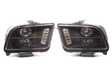 Raxiom 05-09 Ford Mustang Excluding GT500 LED Halo Projector Headlights- Blk Housing (Clear Lens) - 101683