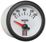 Autometer Stack 52mm 100-250 Deg F 1/8in NPTF Electric Water Temp Gauge - White - ST3258