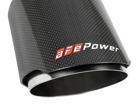 aFe MACH Force-Xp 304 SS Clamp-On Exhaust Tip 2.5in. Inlet / 4.5in. Outlet / 7in. L - Carbon Fiber - 49T25454-C07