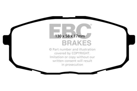 EBC 09-12 Hyundai Elantra 2.0 Touring Ultimax2 Front Brake Pads - UD1397