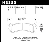 Hawk 2002-2002 Cadillac Escalade HPS 5.0 Front Brake Pads - HB323B.724