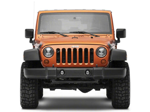 Raxiom 07-23 Jeep Wrangler JK & JL Axial Series Tri-Bar LED Fog Lights- Amber - J130810