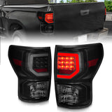 ANZO 07-11 Toyota Tundra Full LED Taillights Black Housing Smoke Lens G2 (w/C light Bars) - 311387