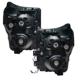 Oracle 11-16 Ford F250/350 LED HL - Black - ColorSHIFT w/ Simple Controller - 8159-504