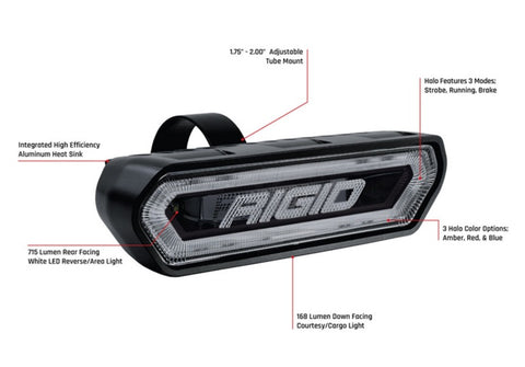 Rigid Industries Chase Tail Light Kit w/ Mounting Bracket - Red - 90133