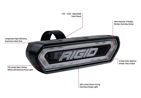 Rigid Industries Chase Tail Light Kit w/ Mounting Bracket - Blue - 90144
