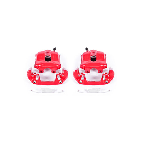 Power Stop 92-98 BMW 318i Front Red Calipers w/Brackets - Pair - S1618