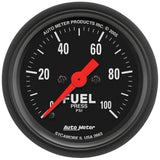 Autometer FSE 52.4mm 0-100 PSI w/o Peak & Valley Fuel Press Gauge - 2663