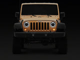 Raxiom 07-18 Jeep Wrangler Axial Series 7-Inch LED Headlights w DRL/ Black Housing - Clear Lens - J178741