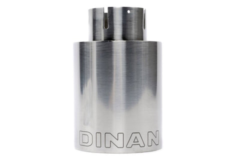 Dinan Double-Walled 4in Clamp-On Exhaust Tip - Polished - 4in Outlet / 2.5in Inlet - D663-0555-BOX