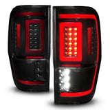 ANZO 19-22 Ford Ranger Full LED Taillights w/ Lightbar Sequential Signal Black Housing/Smoke Lens - 311447