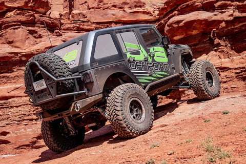 DV8 Offroad 07-18 Jeep Wrangler JK 2 Piece Fast Back Hard Top 4 Door - Black (DS Only) - HT07FB42