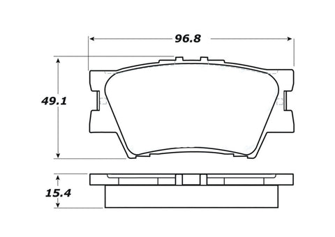 StopTech Street Touring 16-17 Toyota Camry Rear Brake Pads - 308.12120