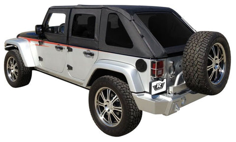 Rampage 2007-2018 Jeep Wrangler(JK) Unlimited Frameless Soft Top Kit - Black Diamond - 109835