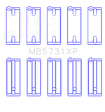 King Engine Bearings Suzuki G13A/G13B/G13Ba/G13Bb (Size +0.25mm) Main Bearing Set - MB5731XP0.25