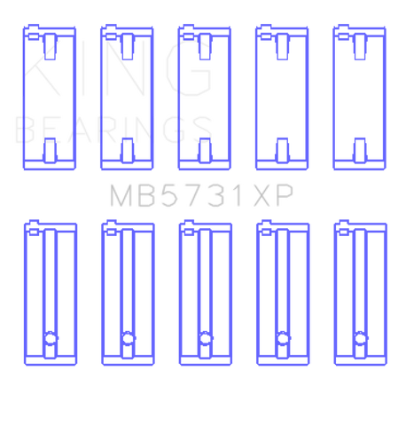 King Engine Bearings Suzuki G13A/G13B/G13Ba/G13Bb (Size +0.25mm) Main Bearing Set - MB5731XP0.25